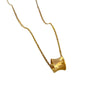 Titanium Steel Geometric Cartoon Plant Flowers Electroplated Women's And Unisex Necklace