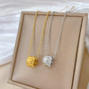 Titanium Steel Geometric Cartoon Style Electroplated Full Waist Split Furnace Real Gold Female Clavicle Necklace