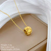 Titanium Steel Geometric Cartoon Style Electroplated Full Waist Split Furnace Real Gold Female Clavicle Necklace