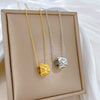 Titanium Steel Geometric Cartoon Style Electroplated Full Waist Split Furnace Real Gold Female Clavicle Necklace