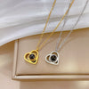 Titanium Steel Geometric Cartoon Style Electroplated Love Projection Minimalist Necklace Accessories