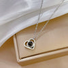Titanium Steel Geometric Cartoon Style Electroplated Love Projection Minimalist Necklace Accessories