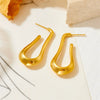 Titanium Steel Geometric Cartoon Unisex Earrings With Vacuum Electroplating In Furnace