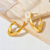 Titanium Steel Geometric Cartoon Unisex Earrings With Vacuum Electroplating In Furnace