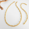 316L Stainless Steel Geometric Chain Stitching Personality Necklace And Bracelet Jewelry Electroplated