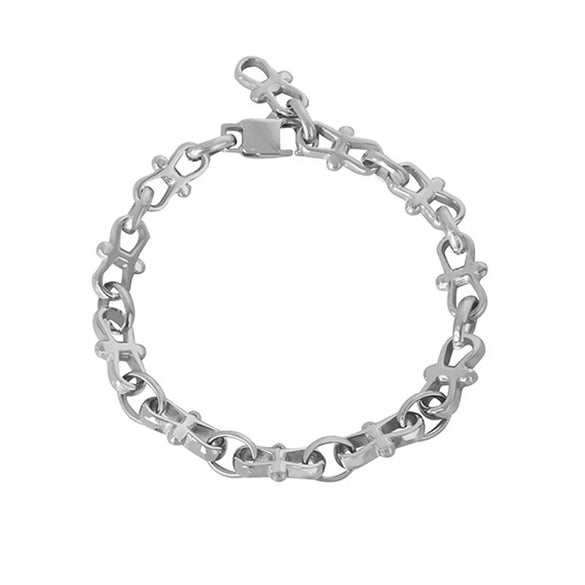 316L Stainless Steel Geometric Chain Stitching Personality Necklace And Bracelet Jewelry Electroplated