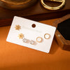 Titanium Steel Geometric Circle Electroplated Earrings For Women