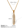 316L Stainless Steel Geometric Clavicle Chain Electroplated Women's Necklace