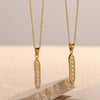 316L Stainless Steel Geometric Clavicle Chain Electroplated Women's Necklace