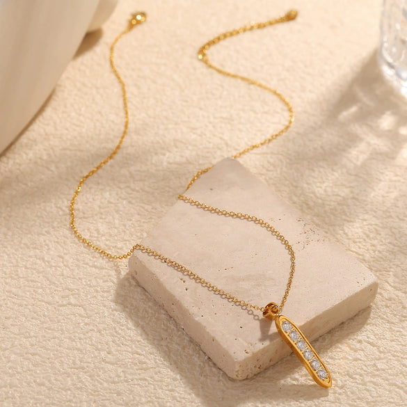 316L Stainless Steel Geometric Clavicle Chain Electroplated Women's Necklace