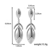 Titanium Steel Geometric Crescent Light Luxury Earrings With Electroplating
