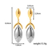 Titanium Steel Geometric Crescent Light Luxury Earrings With Electroplating