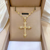 Titanium Steel Geometric Cross Micropaved Diamond Cartoon Necklace For Women