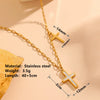 Titanium Steel Geometric Cross Pendant Jewelry Necklace For Women