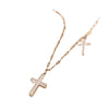 Titanium Steel Geometric Cross Pendant Jewelry Necklace For Women