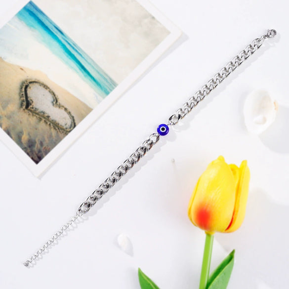 Titanium Steel Geometric Cuban Chain Bracelet For Women And Men Hip Hop Style Thick Non Fading Link Bracelet