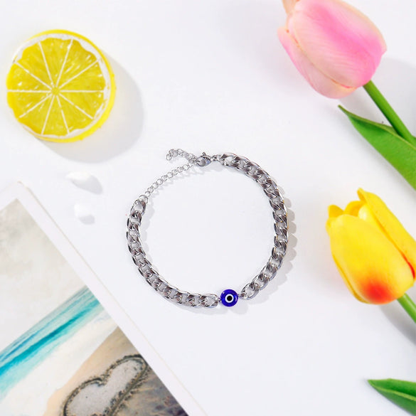 Titanium Steel Geometric Cuban Chain Bracelet For Women And Men Hip Hop Style Thick Non Fading Link Bracelet