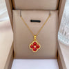 Titanium Steel Geometric Diamond Flower Women's Ochain Necklace