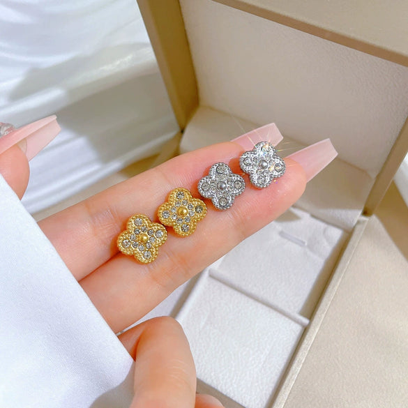Titanium Steel Geometric Diamond Light Luxury Earrings For Women