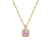 Titanium Steel Geometric Diamond Set Cartoon Pendant Necklace For Women