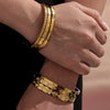 316L Stainless Steel Geometric Diamondencrusted Electroplated Fashion Ladies Bracelet