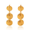 Titanium Steel Geometric Disc Earrings For Women With Pvd Vacuum Plating