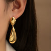 Titanium Steel Geometric Earrings For Women Simple Niche Design Electroplating