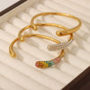 Titanium Steel Geometric Electroplated Bracelet
