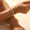 Titanium Steel Geometric Electroplated Bracelet