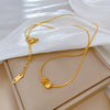 Titanium Steel Geometric Electroplated Necklace