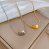 Titanium Steel Geometric Electroplated Necklace