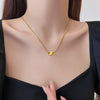 Titanium Steel Geometric Electroplated Necklace