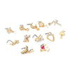 Titanium Steel Geometric Electroplated Puncture Jewelry For Women