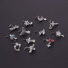 Titanium Steel Geometric Electroplated Puncture Jewelry For Women