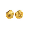 Titanium Steel Geometric Electroplated Spiral Spin Earrings