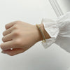 Titanium Steel Geometric Electroplated Unisex Ctype Adjustable Bracelet
