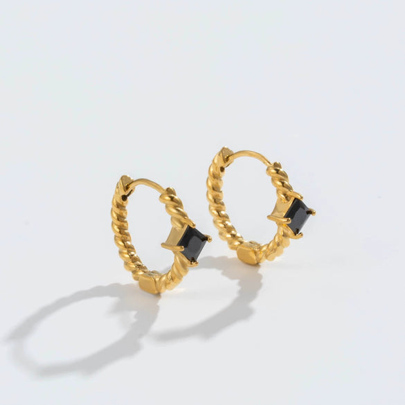 Titanium Steel Geometric Electroplated Women's Niche Retro Highend Allmatch Earrings