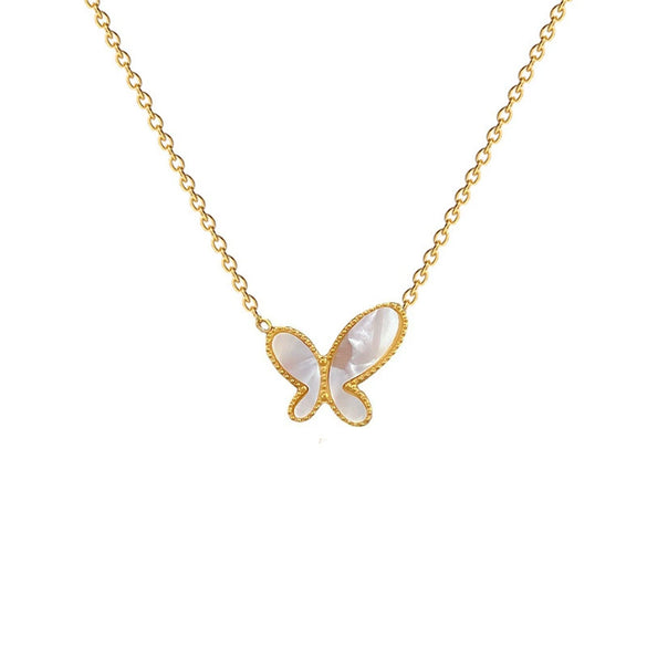 Titanium Steel Geometric Elegant Stylish Normcore Style Real Gold Plated Necklace For Women