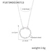 316L Stainless Steel Geometric Element Ring Pendant Yshaped Tassel Hiphop Style Electroplated Neck Chain For Women