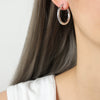 Titanium Steel Geometric Exaggerated Women's Earrings With Electroplating
