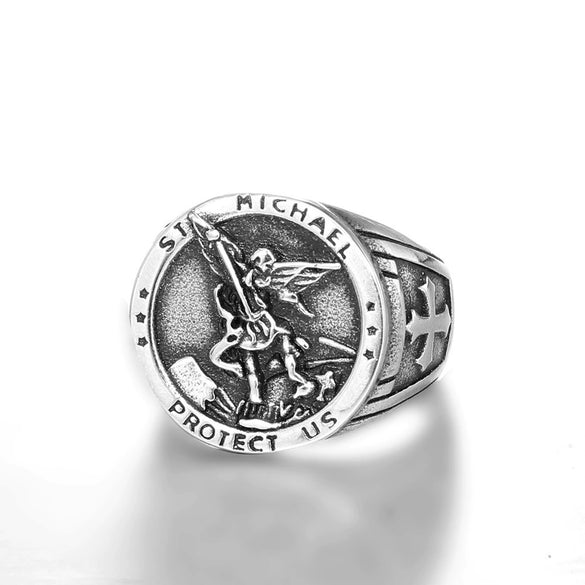 Titanium Steel Geometric Eye Ring With Dragon Claw And Open Eagle Claw Design Polished For Men And Unisex Punk Style