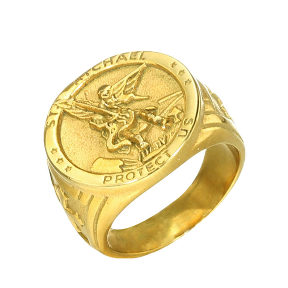 Titanium Steel Geometric Eye Ring With Dragon Claw And Open Eagle Claw Design Polished For Men And Unisex Punk Style