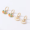 Titanium Steel Geometric Fanshaped Women's High Sense Niche Fashion Earrings