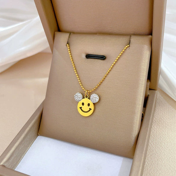 Titanium Steel Geometric Fashion Minimalist Electroplated Necklace For Unisex