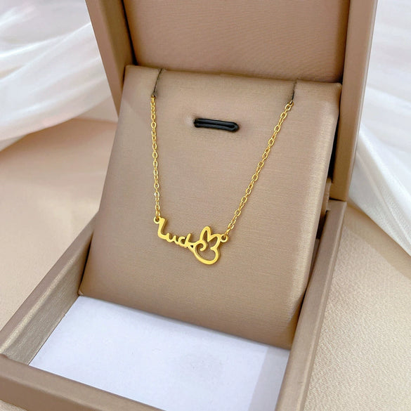Titanium Steel Geometric Fashion Minimalist Electroplated Necklace For Unisex