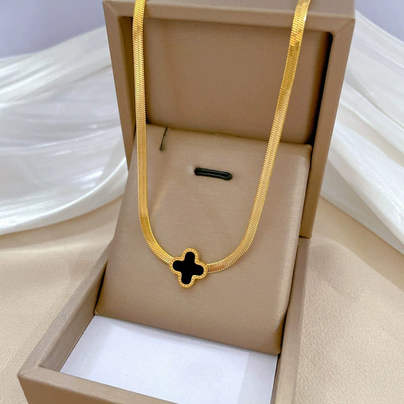 Titanium Steel Geometric Fashion Minimalist Electroplated Necklace For Unisex