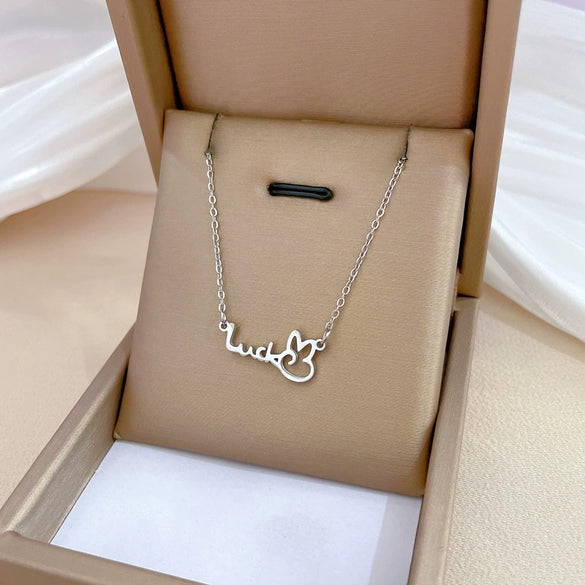 Titanium Steel Geometric Fashion Minimalist Electroplated Necklace For Unisex