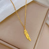 Titanium Steel Geometric Fashion Minimalistic Electroplated Women's Necklace