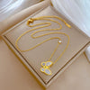 Titanium Steel Geometric Fashion Necklace With Electroplating