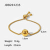 Titanium Steel Geometric Fashion Simple Ball Electroplated Box Chain Necklace For Women